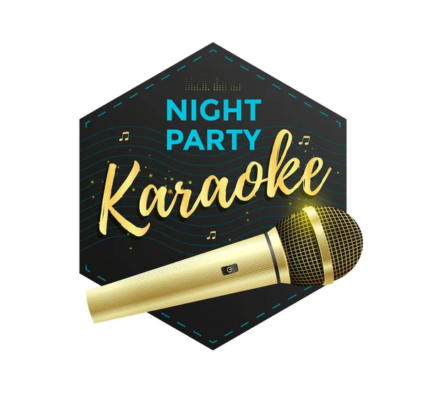 Karaoke partito etichetta — Vettoriale Stock