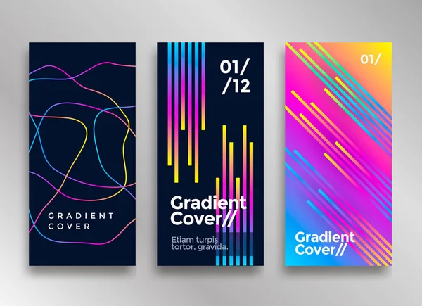 Cartel de diseño creativo con gradientes vibrantes — Vector de stock