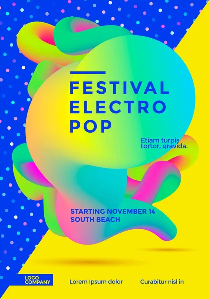 Festival electro pop — Vettoriale Stock