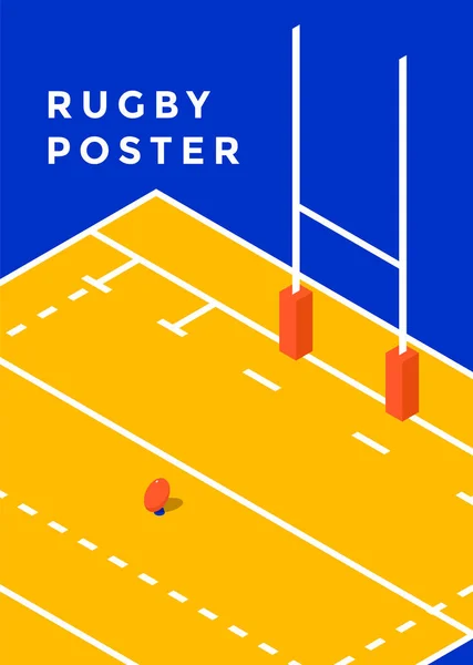 Rugby sport poster — 스톡 벡터