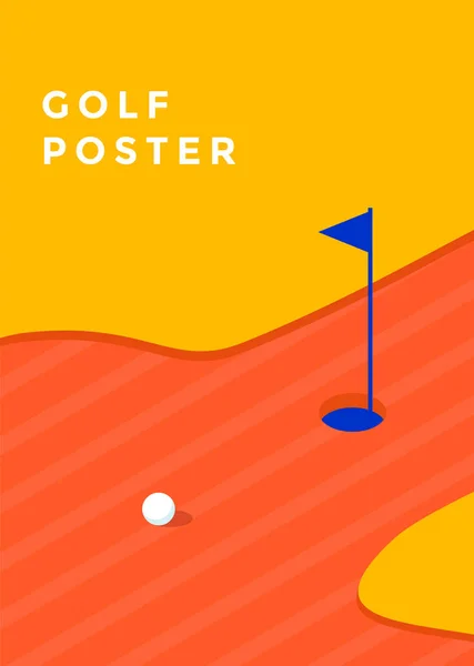 Poster für Golfturniere — Stockvektor