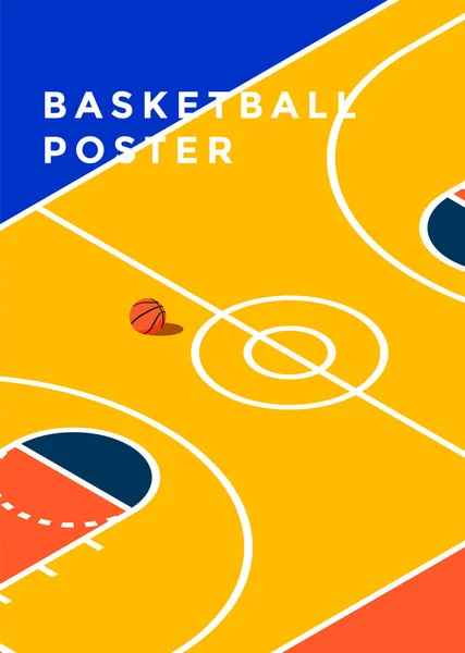 Plakat zum Basketballturnier — Stockvektor