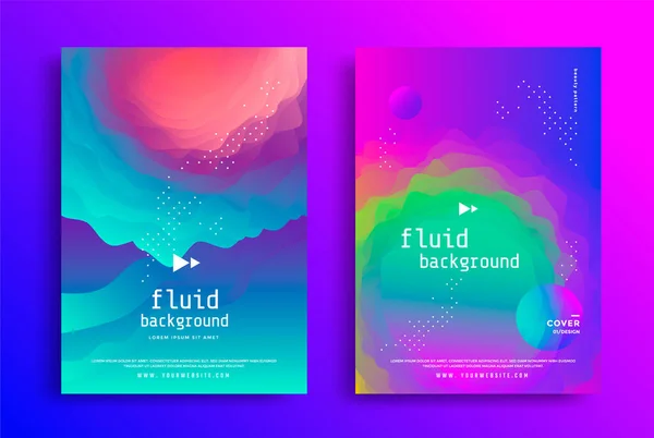 Cartel de diseño creativo con gradientes vibrantes — Vector de stock