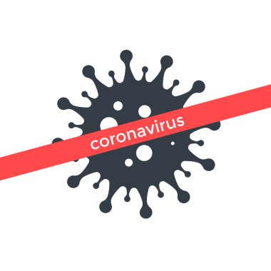 Coronavirus simgesi ya da imzası Virüs COVID 19 siluet