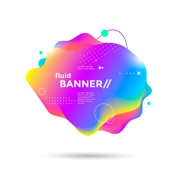 Creatief ontwerp vloeistof banner met gradiënt vormen — Stockvector