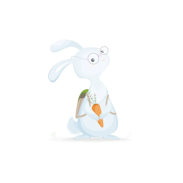 A Bunny with a carrot — Stock Vector