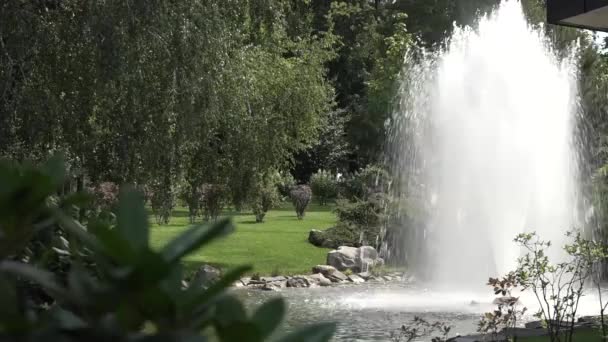 水面上的喷泉喷雾 — 图库视频影像