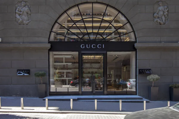 Kiev Ukrajna Május 2018 Gucci Márka Tárolja Utca Város — Stock Fotó