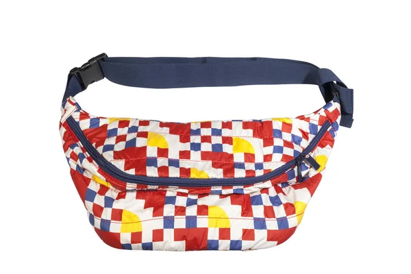 Stylish Waist Bag Multi Colored Isolated White Background Waist Bag — Stock Photo, Image