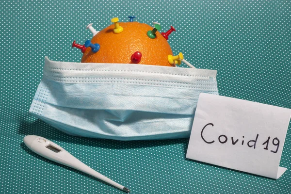 Covid Novo Coronavírus 2019 Ncov Vírus Morto Com Spray Solução — Fotografia de Stock