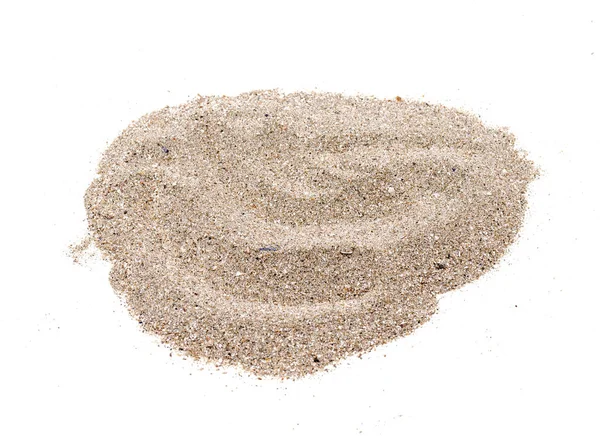 Hromada Písku Izolovaná Bílém — Stock fotografie