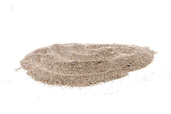 Pile Sand Isolated White — Stock Photo, Image