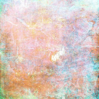 Renkli grunge arkaplanı. Eski grunge beton kaldırımına renkli arkaplan olarak tebeşir kalemleri çiziyor. 