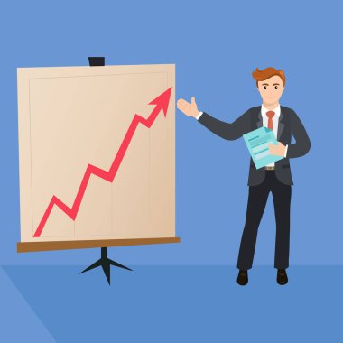 Yöneticisi resmi kıyafetli bir sunu