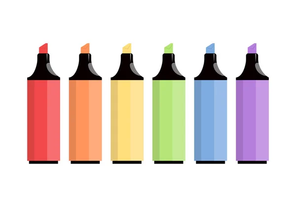 Marqueurs colorés isolés — Image vectorielle