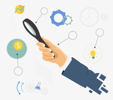 insan elini tutarak Büyüteç