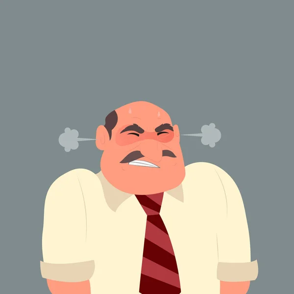 Ilustração de um homem de negócios irritado — Vetor de Stock