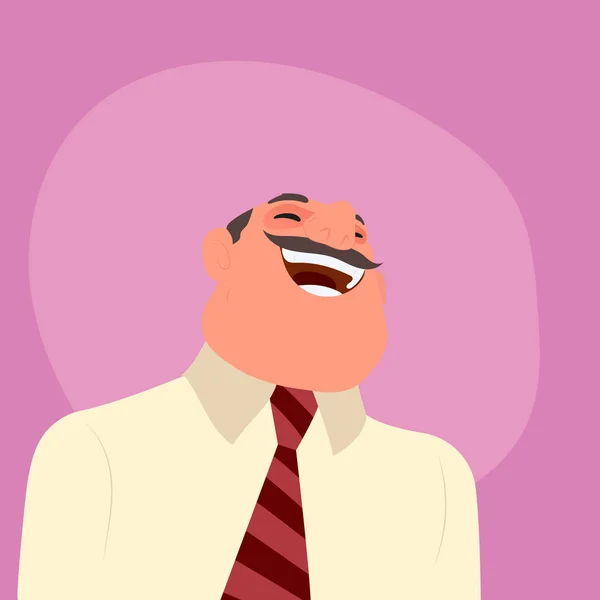 Illustratie van een lachende zakenman — Stockvector