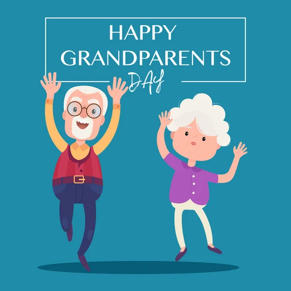 Heureux grand-parents jour — Image vectorielle