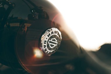 Kiev, Ukrayna - 4 Nisan 2017: Fotoğraf Harley davidson motosiklet