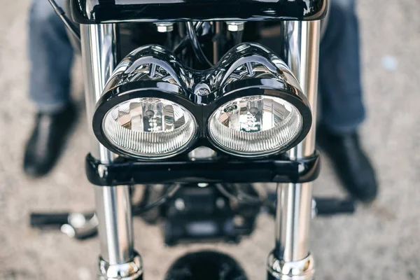 Top view of a motorcycle headlight — Stock Photo, Image