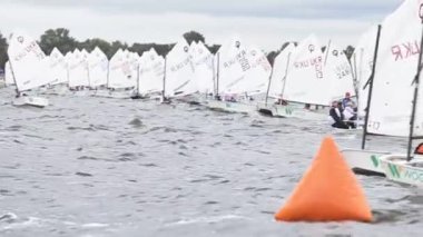 Vushgorod, Kiev, Ukrayna, Eylül 15, 2017: Uluslararası yelken Şampiyonası Ukrayna