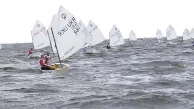 Vushgorod, Kiev, Ukrayna, Eylül 15, 2017: Uluslararası yelken Şampiyonası Ukrayna