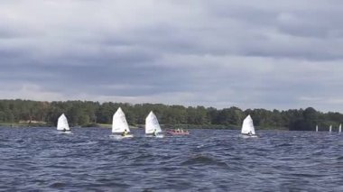 Vushgorod, Kiev, Ukrayna, Eylül 15, 2017: Uluslararası yelken Şampiyonası Ukrayna