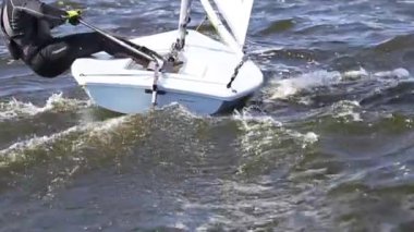 Vushgorod, Kiev, Ukrayna, Eylül 15, 2017: Uluslararası yelken Şampiyonası Ukrayna