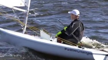 Vushgorod, Kiev, Ukrayna, Eylül 15, 2017: Uluslararası yelken Şampiyonası Ukrayna