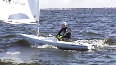 Vushgorod, Kiev, Ukrayna, Eylül 15, 2017: Uluslararası yelken Şampiyonası Ukrayna