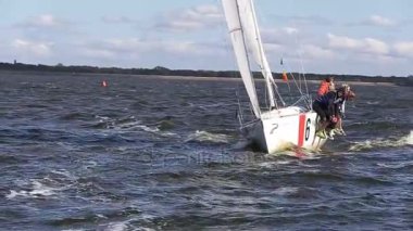 Vushgorod, Kiev, Ukrayna, Eylül 15, 2017: Uluslararası yelken Şampiyonası Ukrayna