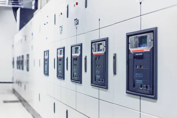 Electrical switchgear, Industrial electrical switch panel. — Stock Photo, Image