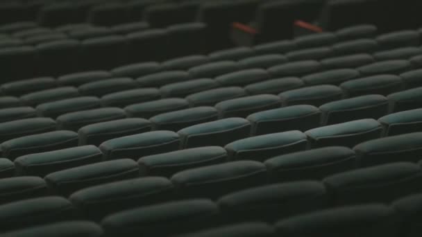 Soft empty seats in big concert hall — Stock Video