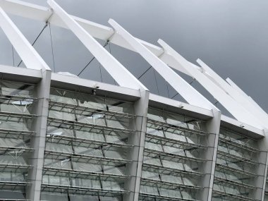 Kiev, Ukrayna - May5, 2012: dış görünümünü boş Milli Güvenlik Olimpiyskiy Satdium.