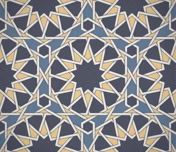 Lehký bezproblémové symetrické abstraktní vektor pozadí v arabském stylu. Islámské tradiční vzor. — Stockový vektor