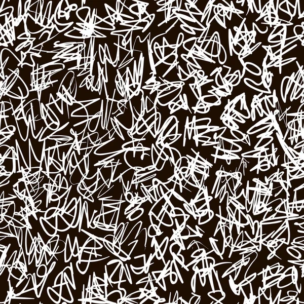 Vector sömlös scribble mönster, tillverkade av linjer. — Stock vektor