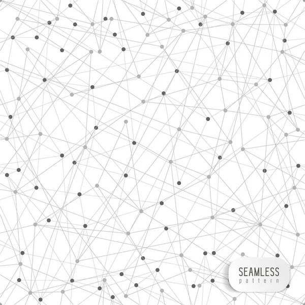 Abstrakte Netzwerk nahtlosen Hintergrund. Dreieck geometrisches Muster, graue Farbe. — Stockvektor