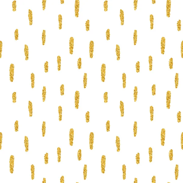 Naadloze vector patroon met gouden glitter penseelstreken — Stockvector