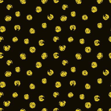 Kaotik çember fırça darbeleriyle vektörsüz desen.