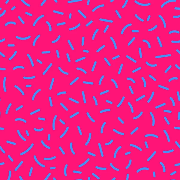 Abstracte moderne popart vector naadloze patroon met blauwe formulieren in trendy memphis 80s-jaren 90 stijl — Stockvector