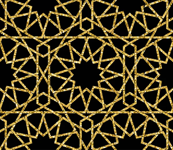 Бесшовный симметричный абстрактный векторный фон в арабском стиле из тимпана геометрических форм . — стоковый вектор