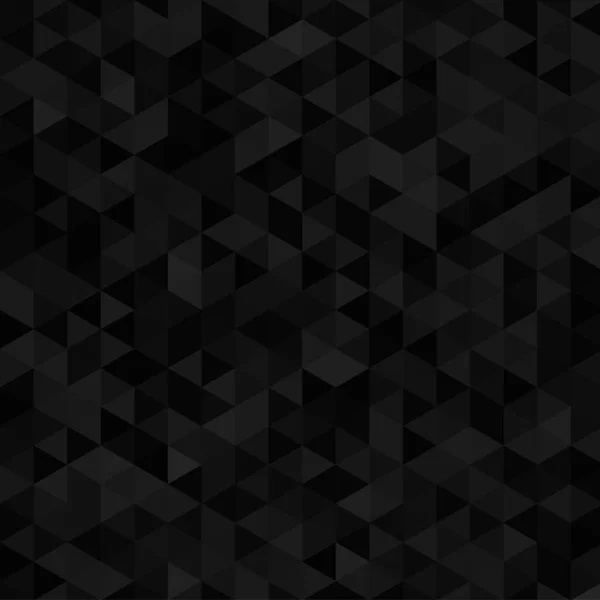 Abstraktní černé pozadí z trojúhelníkových prvků. — Stockový vektor