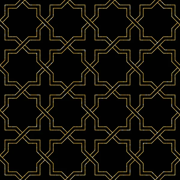 Fondo vectorial abstracto simétrico sin costuras en estilo árabe hecho de formas geométricas en relieve . — Archivo Imágenes Vectoriales