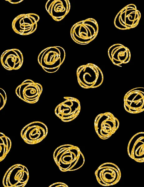 円のベクトルパターン。黒と金の色. — ストックベクタ