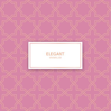 Altın geometrik çizgiden yapılmış Arap tarzında soyut vektör arkaplanı.