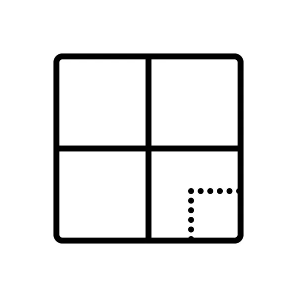 Schwarze Linie Symbol Für Abschnitt Block — Stockvektor