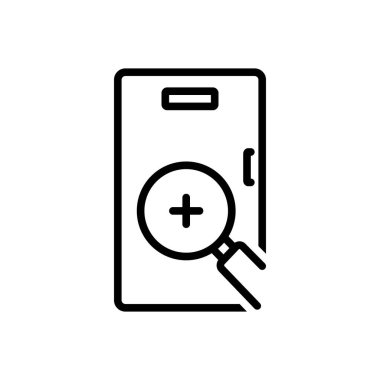 Hiçbir şey için siyah çizgi simgesi, hiçbir şey için