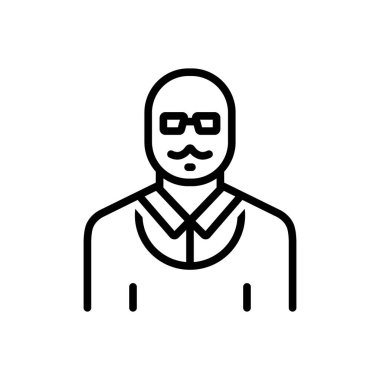 Roman ve günlük için siyah çizgi simgesi