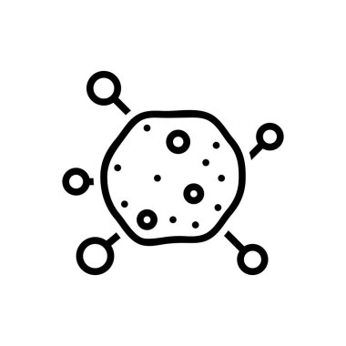 İş ve randevu için siyah çizgi simgesi